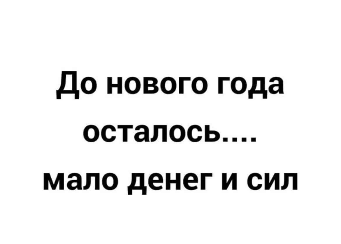 До нового года осталось мало денег и сил