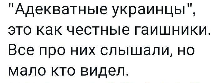 Адекватные украинцы это как честные гаишники Все про них слышали но мало кто видел