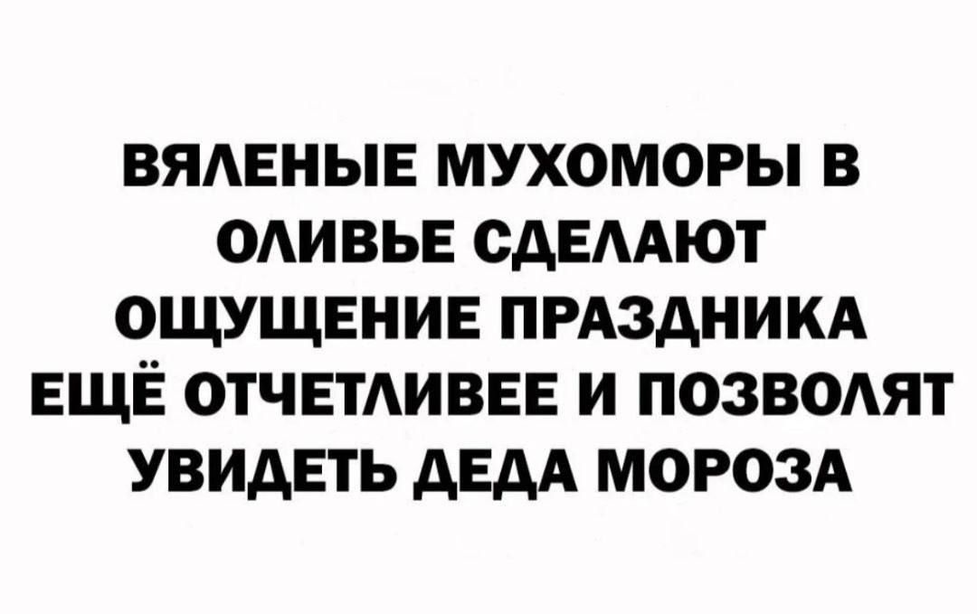 ВЯАЕНЫЕ МУХОМОРЫ В ОАИВЬЕ САЕААЮТ ОЩУЩЕНИЕ ПРАЗДНИКА ЕЩЁ ОТЧЕТИВЕЕ И ПОЗВОАЯТ УВИДЕТЬ АЕАА МОРОЗА