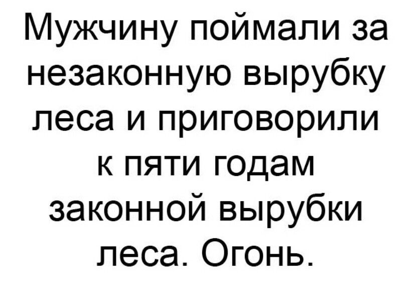 Мужчину поймали за незаконную вырубку леса и приговорили к пяти годам законной вырубки леса Огонь