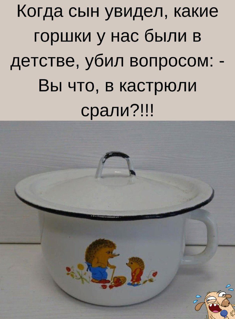 Когда сын увидел какие горшки у нас были в детстве убил вопросом Вы что в кастрюли срали