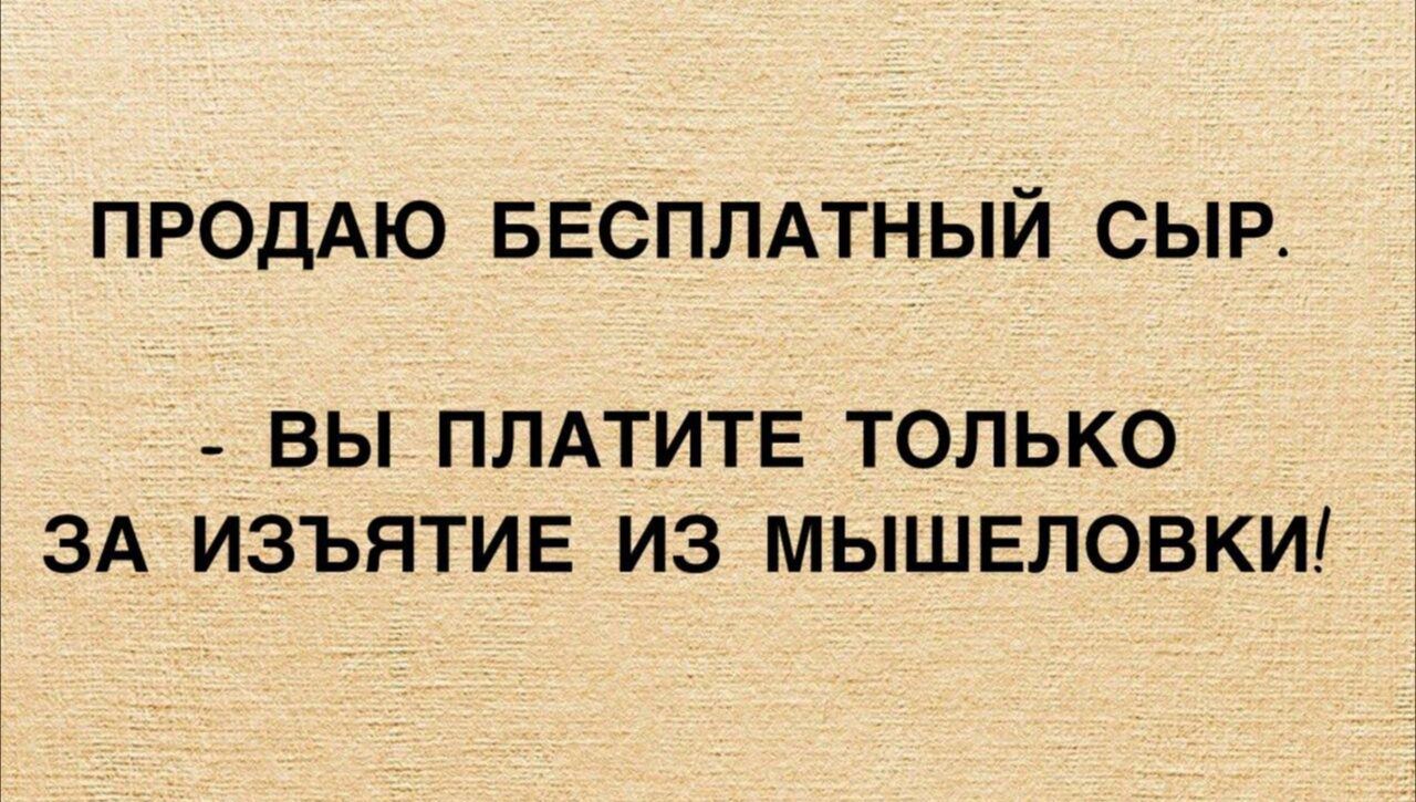 ПРОДАЮ БЕСПЛАТНЫЙ СЫР ВЫ ПЛАТИТЕ ТОЛЬКО ЗА ИЗЪЯТИЕ ИЗ МЫШЕЛОВКИ