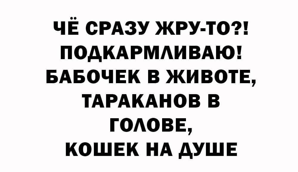 ЧЁ сРАзу жрута подкдрмдивдт БАБОЧЕК в ЖИВОТЕ ТАРАКАНОВ в ГОАОВЕ кошек нд душе