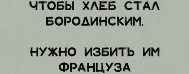 ЧТОБЫ ХАЕБ СТА БОРОДИНСКИМ НУЖНО ИЗБИТЬ ИМ ФРАНЦУЗА