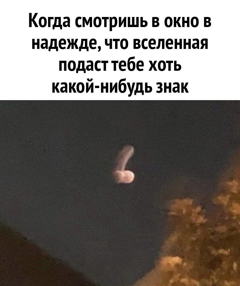 Когда смотришь в окно в надежде что вселенная подаст тебе хоть какой нибудь знак