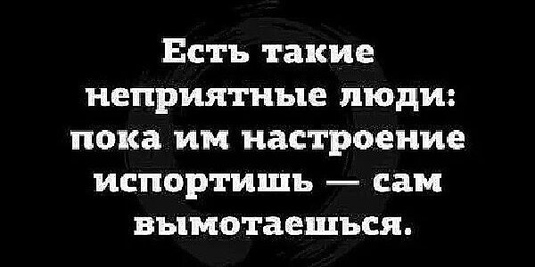 Есть такие неприятные люди пока им настроение испортишь сам вымотаещъся