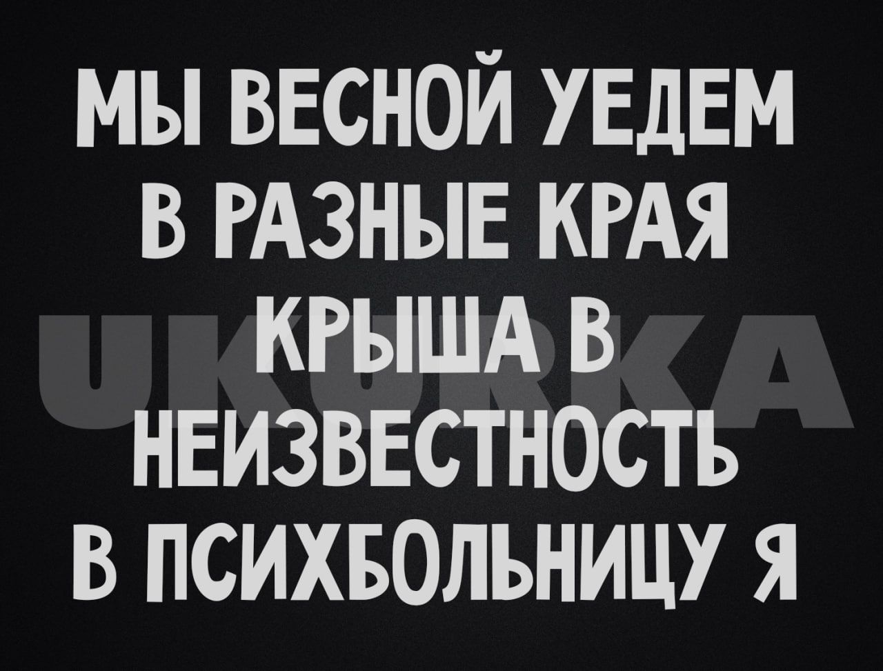 мы ввсной уедем в РАЗНЫЕ КРАЯ кгышд в неизвестность в психвольницу я