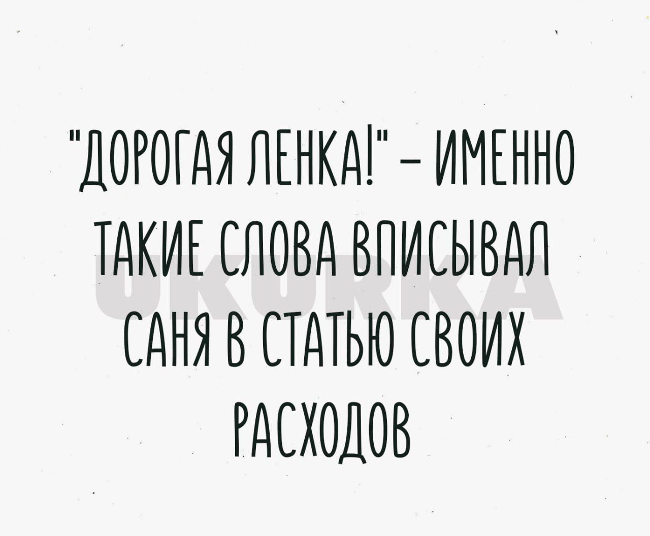 ДОРОГАЯ ЛЕНКА ИМЕННО ТАКИЕ СЛОВА ВПИСЫВОЛ СОНЯ В СТАТЬЮ СВОИХ РАСХОДОВ