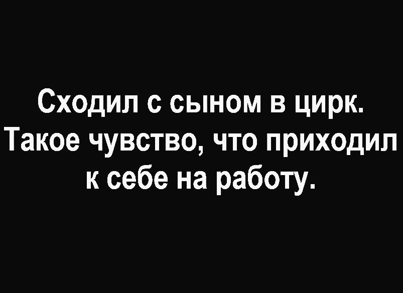 Сходил с сыном в цирк Такое чувство что приходил к себе на работу