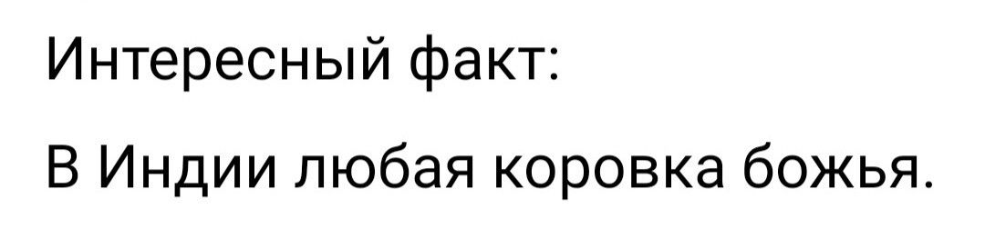 Интересный факт В Индии любая коровка божья