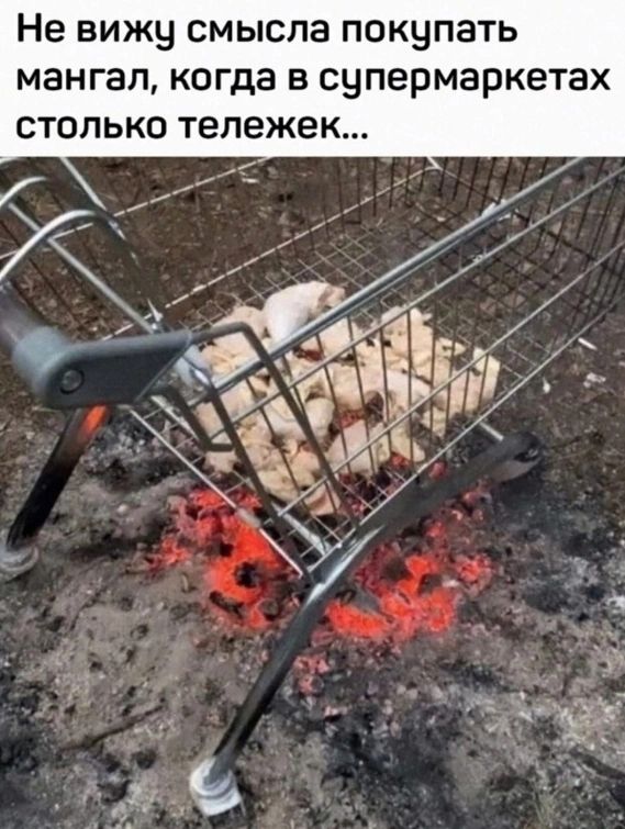 Не вижу смысла покупать мангал когда в супермаркетах столько тележек