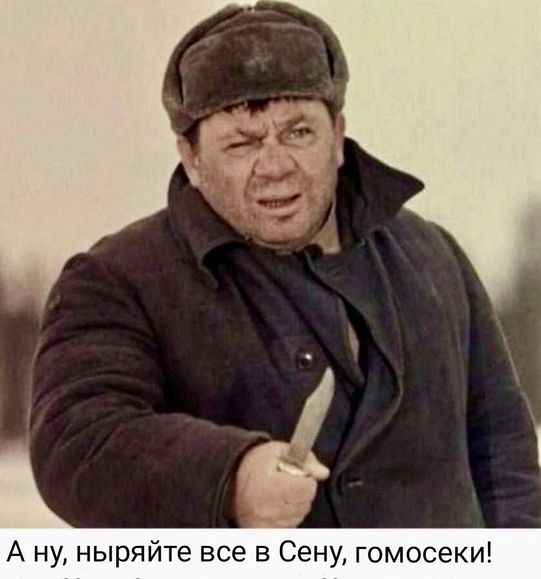 А ну ныряйте все в Сену гомосеки