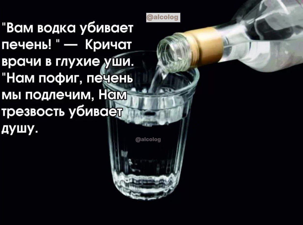 й ННЕШЛЕЛ Вам водка убивает печены Кричат врачи в глухие уШи Нам пофиг печ мы подлечим Нам трезвость убива Г душу