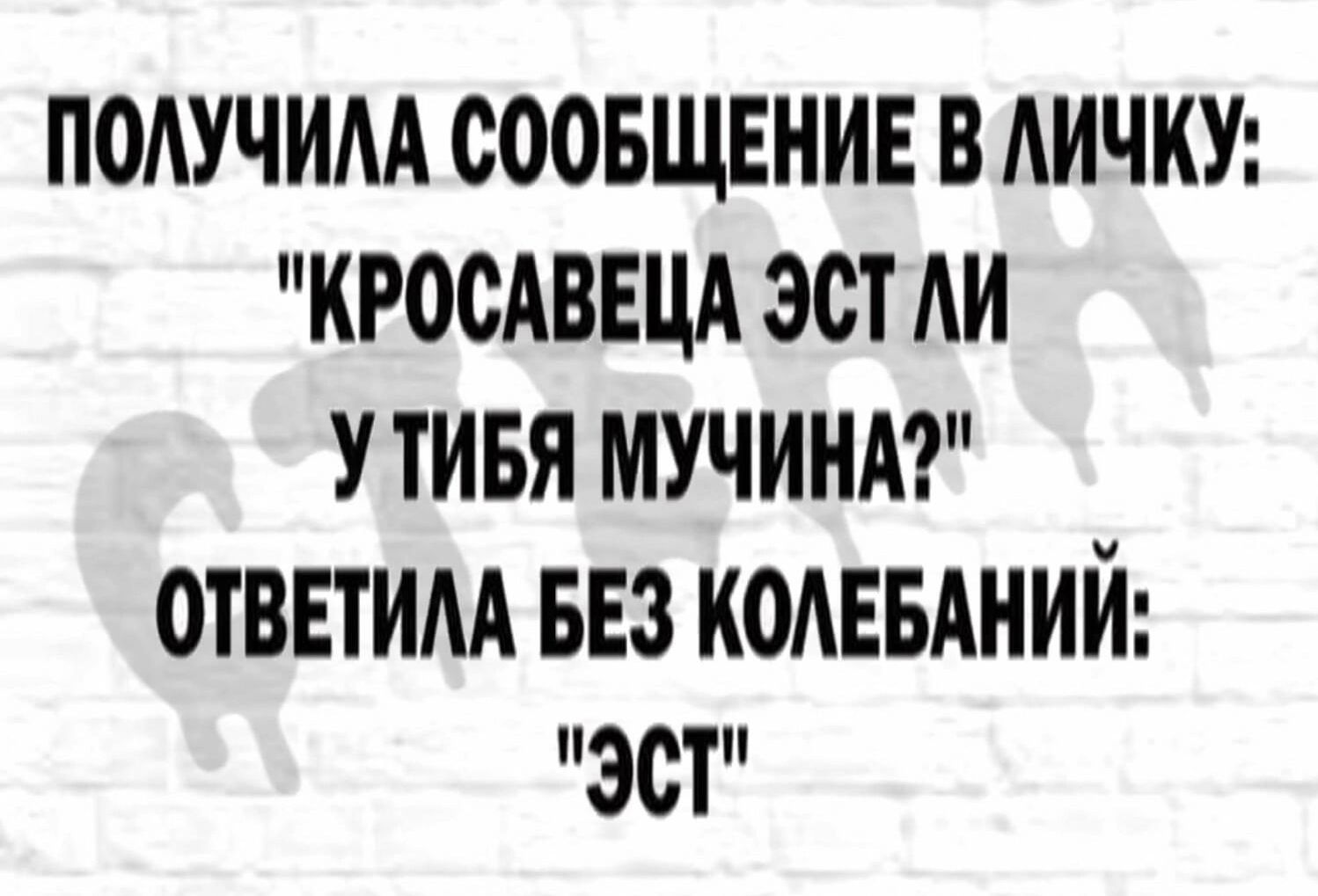 ПОЛУЧИЛА СООБЩЕНИЕ В ЛИЧКУ КРОСАВЕЦА ЭСТЛИ УТИБЯ МУЧИНА ОТВЕТИЛА БЕЗ КОЛЕБАНИЙ эст