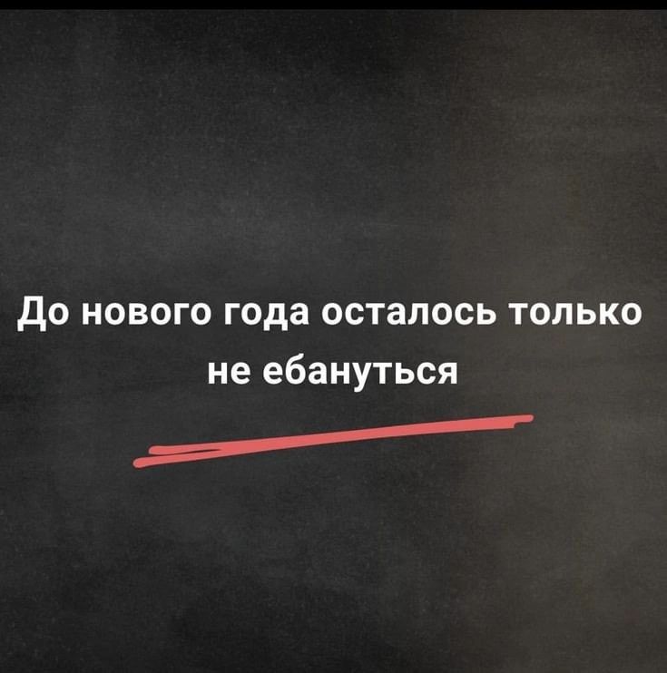 До нового года осталось только не ебануться