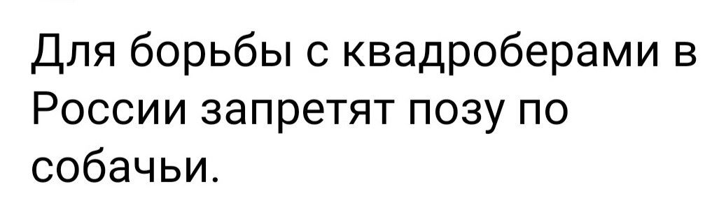 Для борьбы с квадроберами в России запретят позу по собачьи