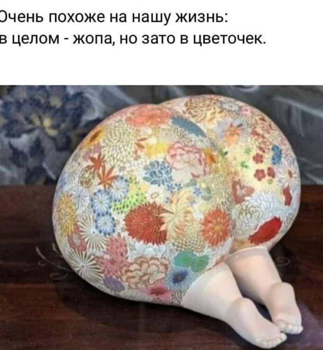 Эчень похоже на нашу жизнь в целом жопа но зато в цветочек