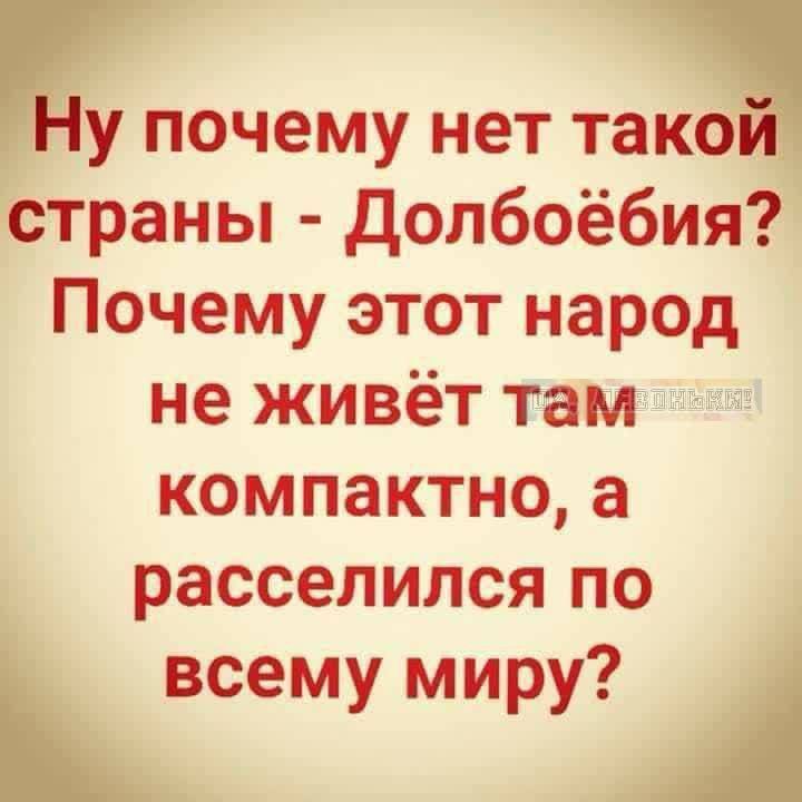 Ц у почему нет такоа страны Долбоёбия Почему этот народ не живёт там компактно а расселился по _ всему миру