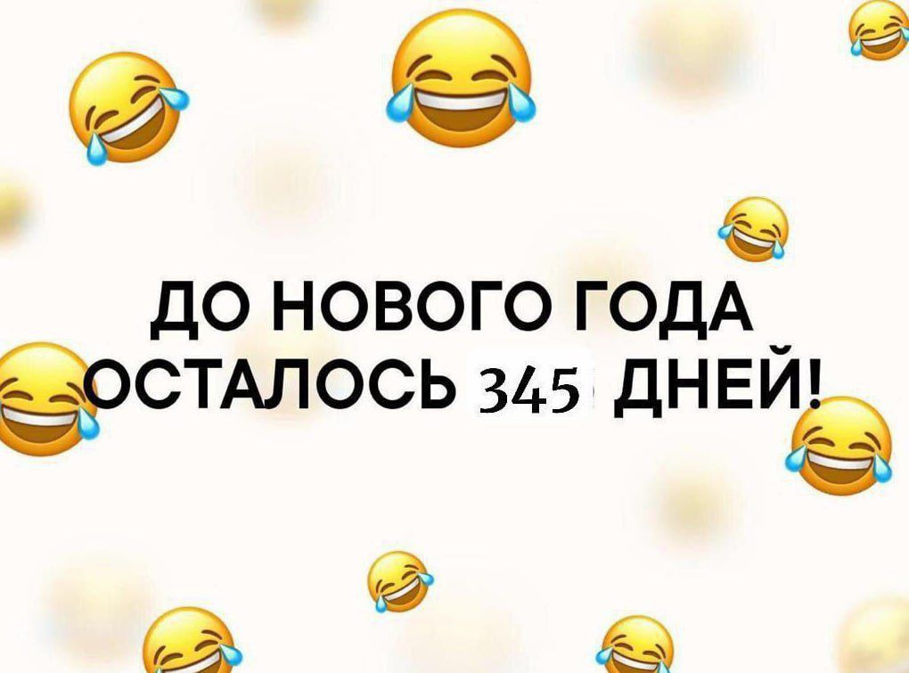 е ДО НОВОГО ГОДА зстмось 345 ДНЕЙ р 30