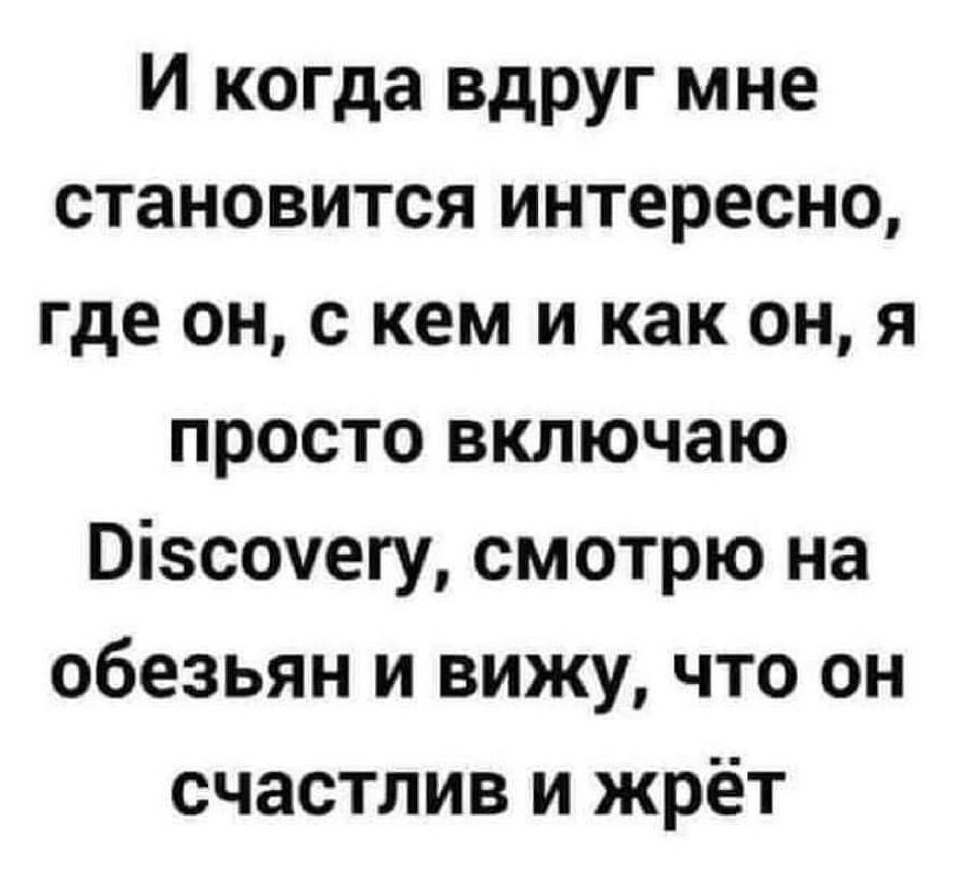 И когда вдруг мне становится интересно где он с кем и как он я просто включаю О5соуегу смотрю на обезьян и вижу что он счастлив и жрёт