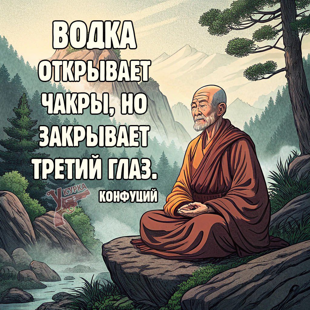 ВОДКА ОТКРЫВАЕТ ЧАКРЫ, НО ЗАКРЫВАЕТ ТРЕТИЙ ГЛАЗ. КОНФУЦИЙ