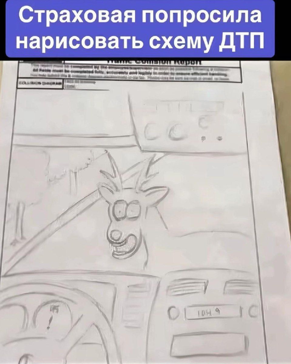 Страховая попросила нарисовать схему ДТП
