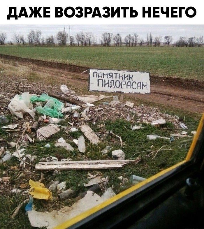 ДАЖЕ ВОЗРАЗИТЬ НЕЧЕГО
ПАМЯТНИК ПИДОРАСАМ