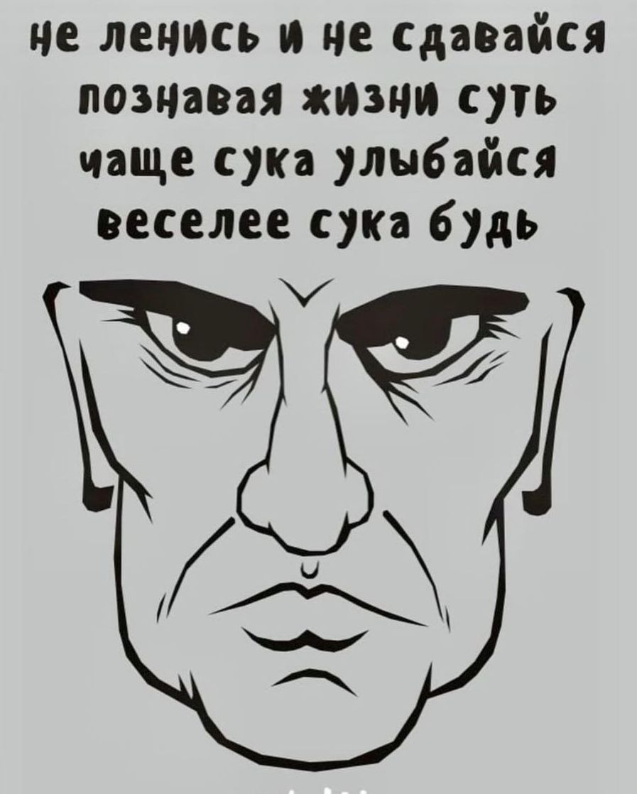 не ленись и не сдавайся познавая жизни суть чаще сука улыбайся веселее сука будь