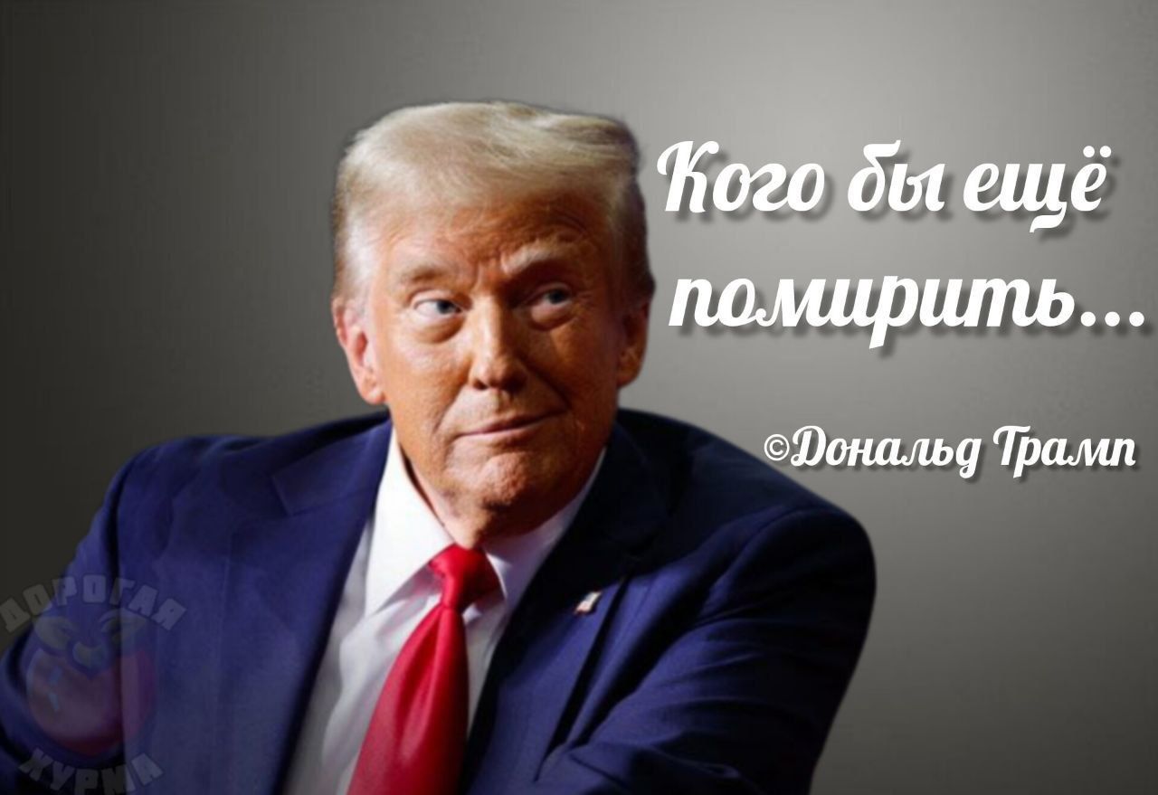 Кого бы ещё помирить... ©Дональд Трамп