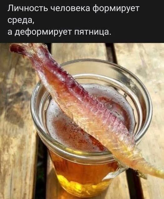 Личность человека формирует среда,
а деформирует пятница.