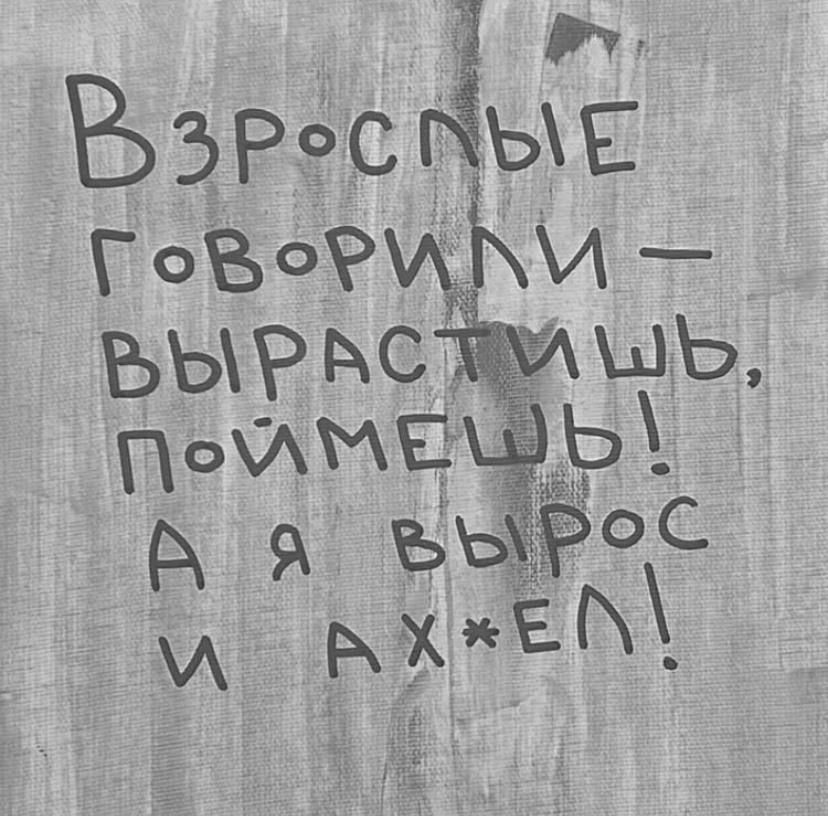 Взрослые говорили – вырастишь, поймешь! А я вырос и ах*ел!