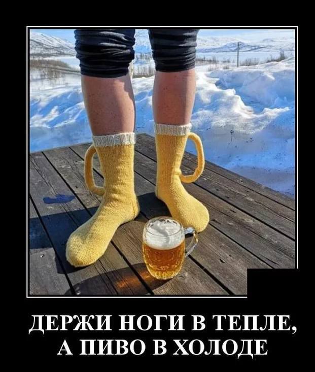 ДЕРЖИ НОГИ В ТЕПЛЕ, А ПИВО В ХОЛОДЕ