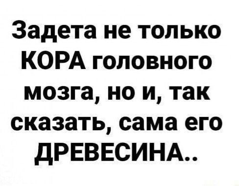 Задета не только КОРА головного мозга, но и, так сказать, сама его ДРЕВЕСИНА..