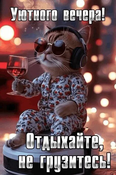 Уютного вечера! Отдыхайте, не грузитесь!