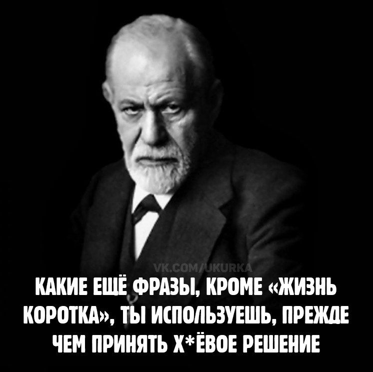 КАКИЕ ЕЩЁ ФРАЗЫ, КРОМЕ «ЖИЗНЬ КОРОТКА», ТЫ ИСПОЛЬЗУЕШЬ, ПРЕЖДЕ ЧЕМ ПРИНЯТЬ Х*ЁВОЕ РЕШЕНИЕ