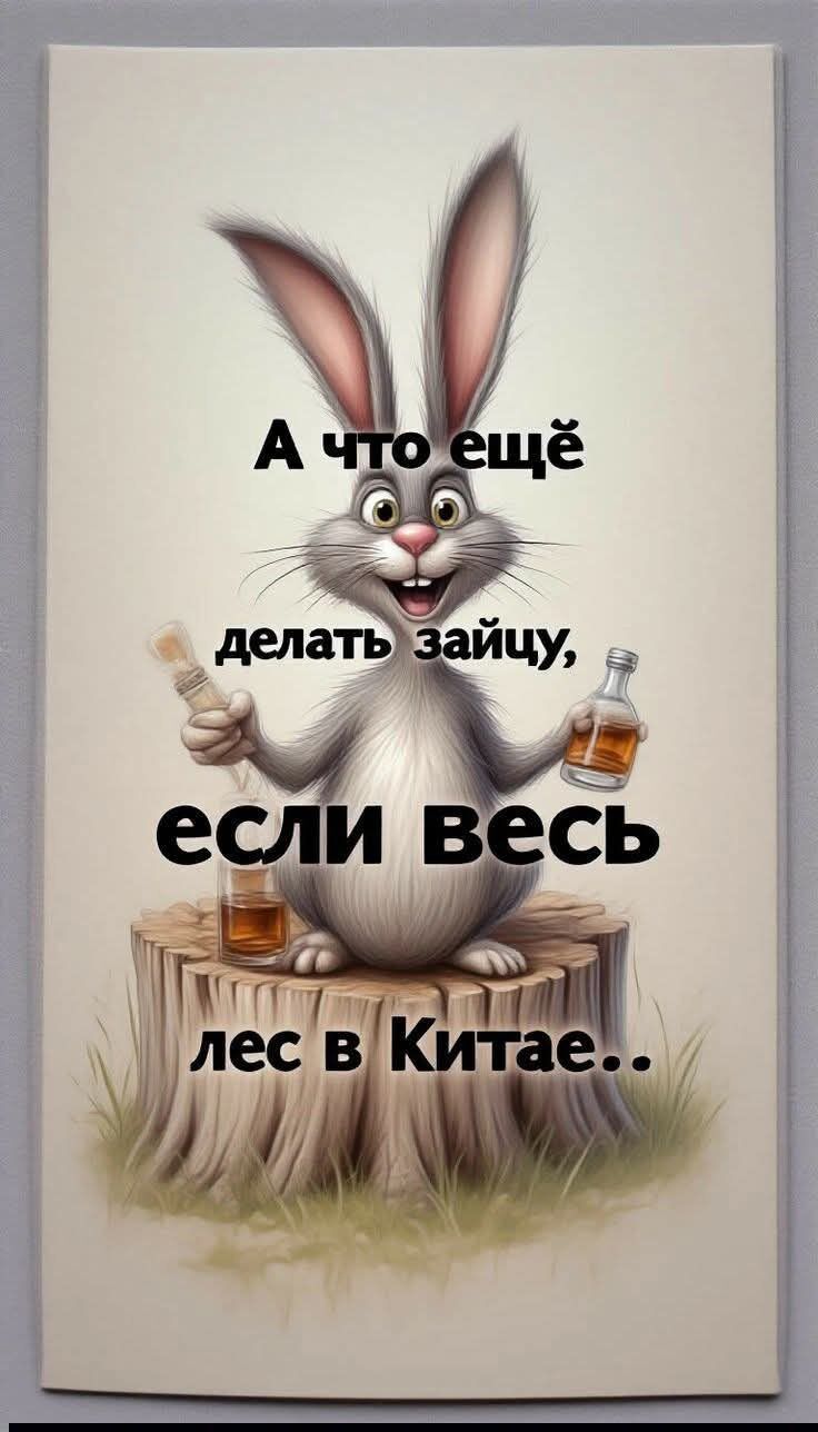 А что ещё делать зайцу, если весь лес в Китае..