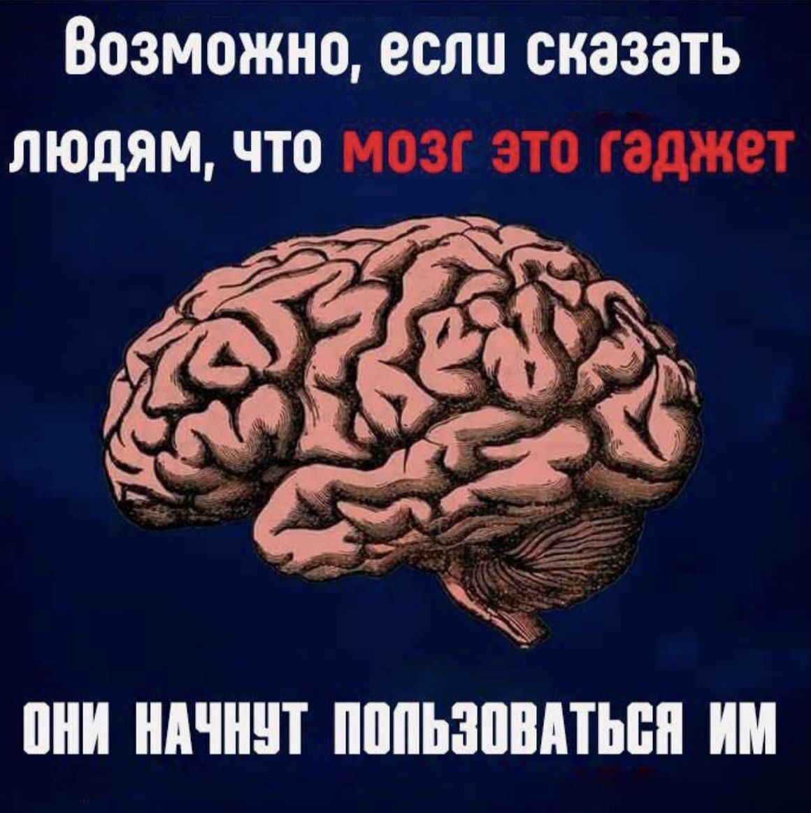 Возможно, если сказать людям, что мозг это гаджет они начнут пользоваться им