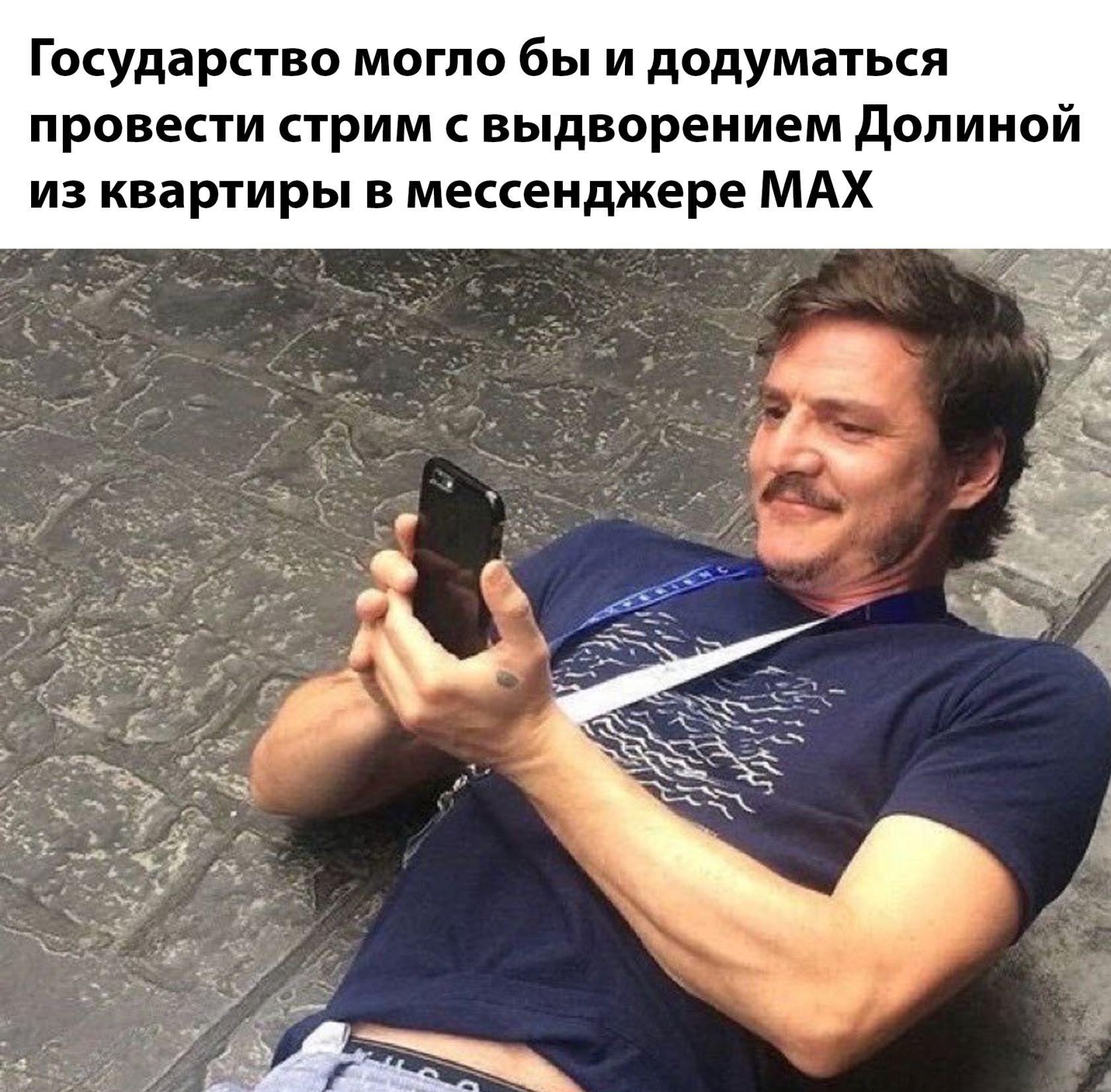 Государство могло бы и додуматься провести стрим с выдворением Dolиной из квартиры в мессенджере MAX