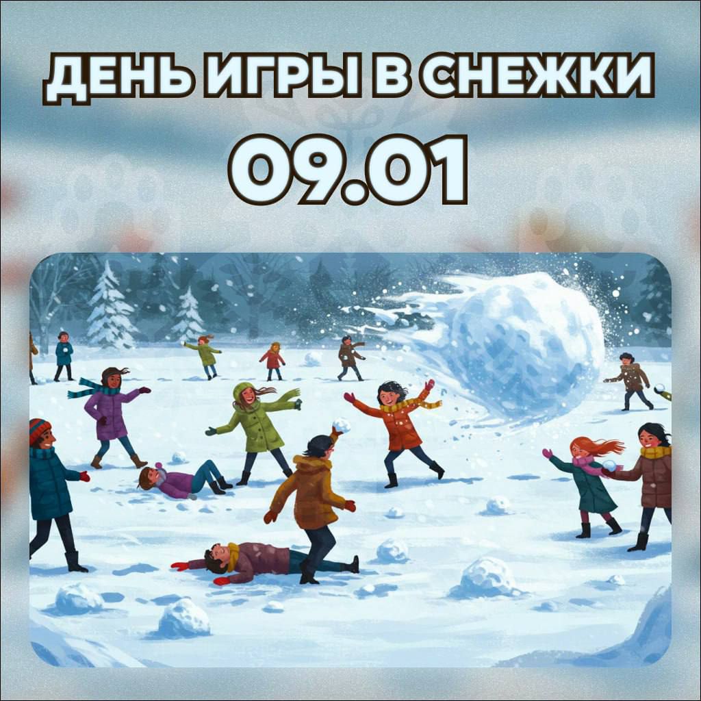 ДЕНЬ ИГРЫ В СНЕЖКИ 09.01