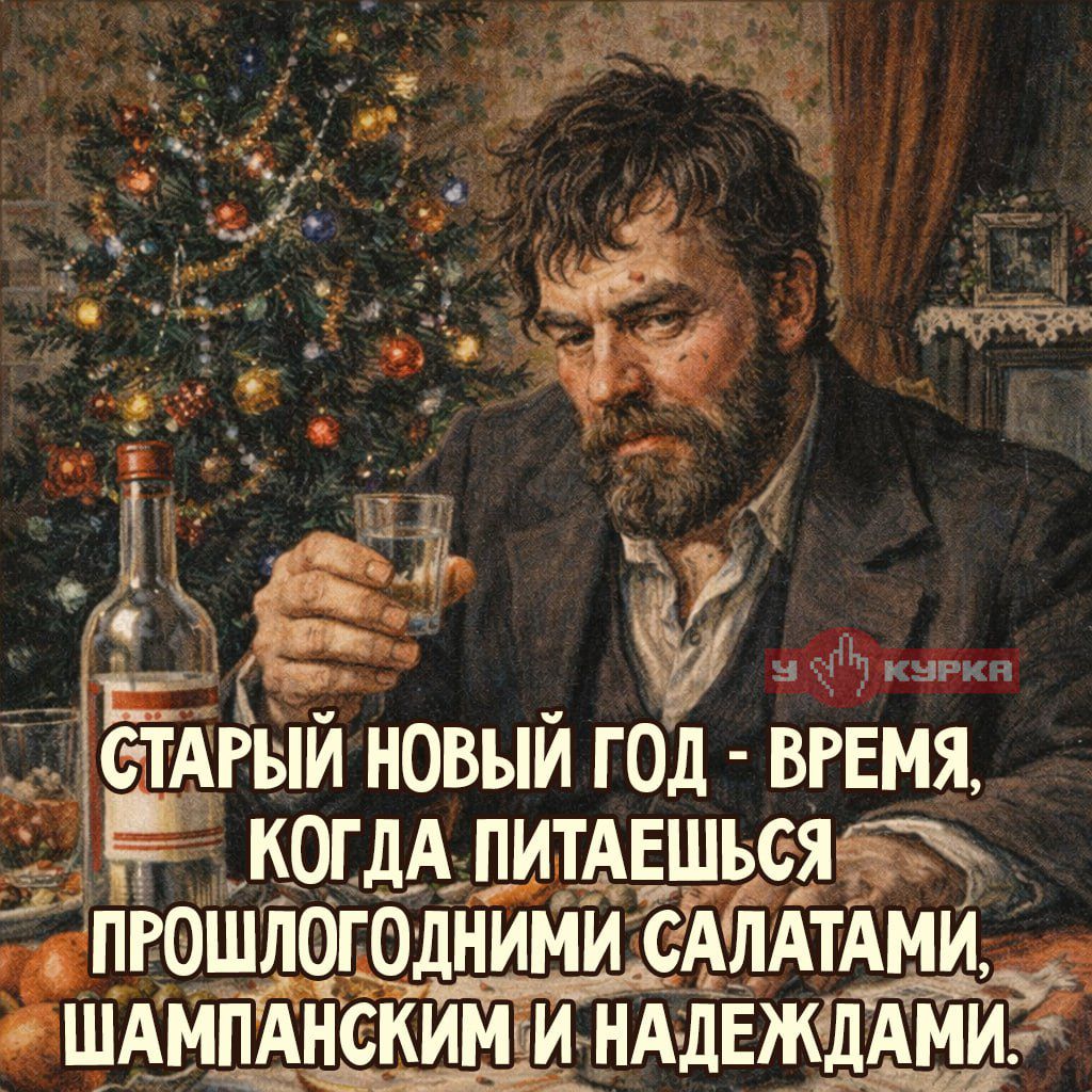 СТАРЫЙ НОВЫЙ ГОД - ВРЕМЯ, КОГДА ПОИ­ta­ШЬСЯ ПРОШЛОГОДНИМИ САЛАТАМИ, ШАМПАНСКИМ И НАДЕЖДАМИ.