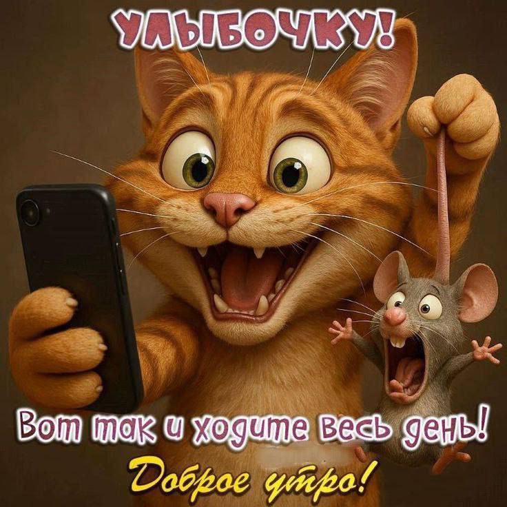 Улыбочку! Вот так и ходите весь день! Доброе утро!