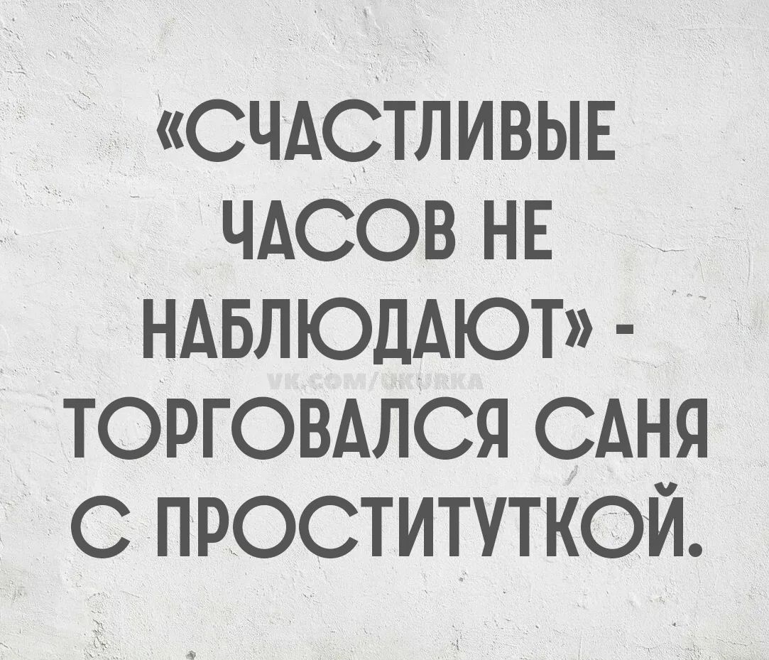 «Счастливые часов не наблюдают» - торговался Саня с проституткой.