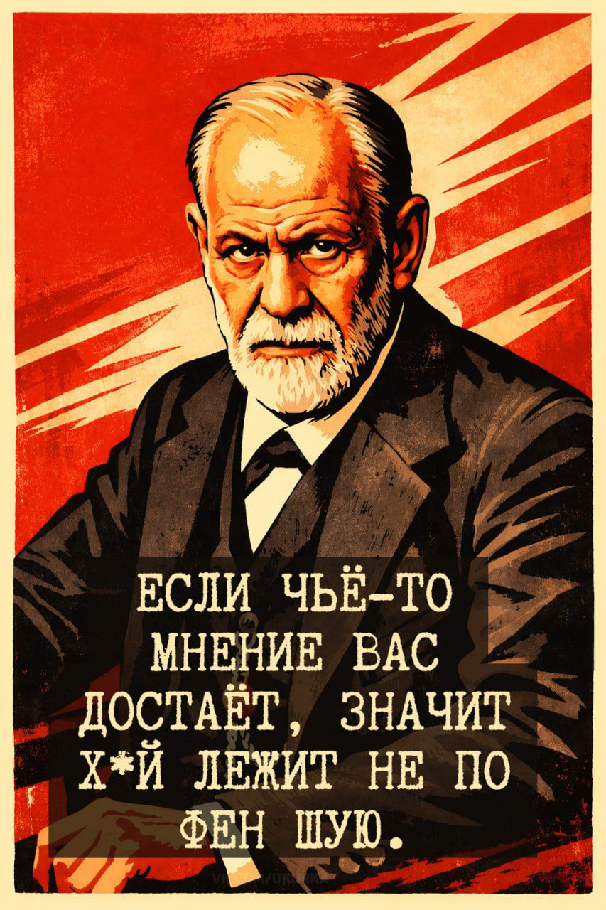 Если чьё-то мнение вас достаёт, значит хуй лежит не по фен шую.
