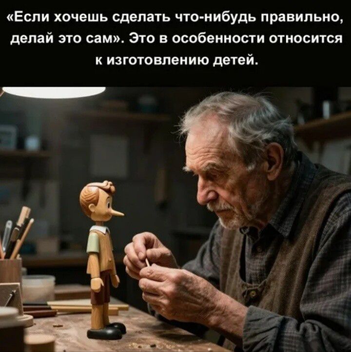 «Если хочешь сделать что-нибудь правильно, делай это сам». Это в особенности относится к изготовлению детей.
