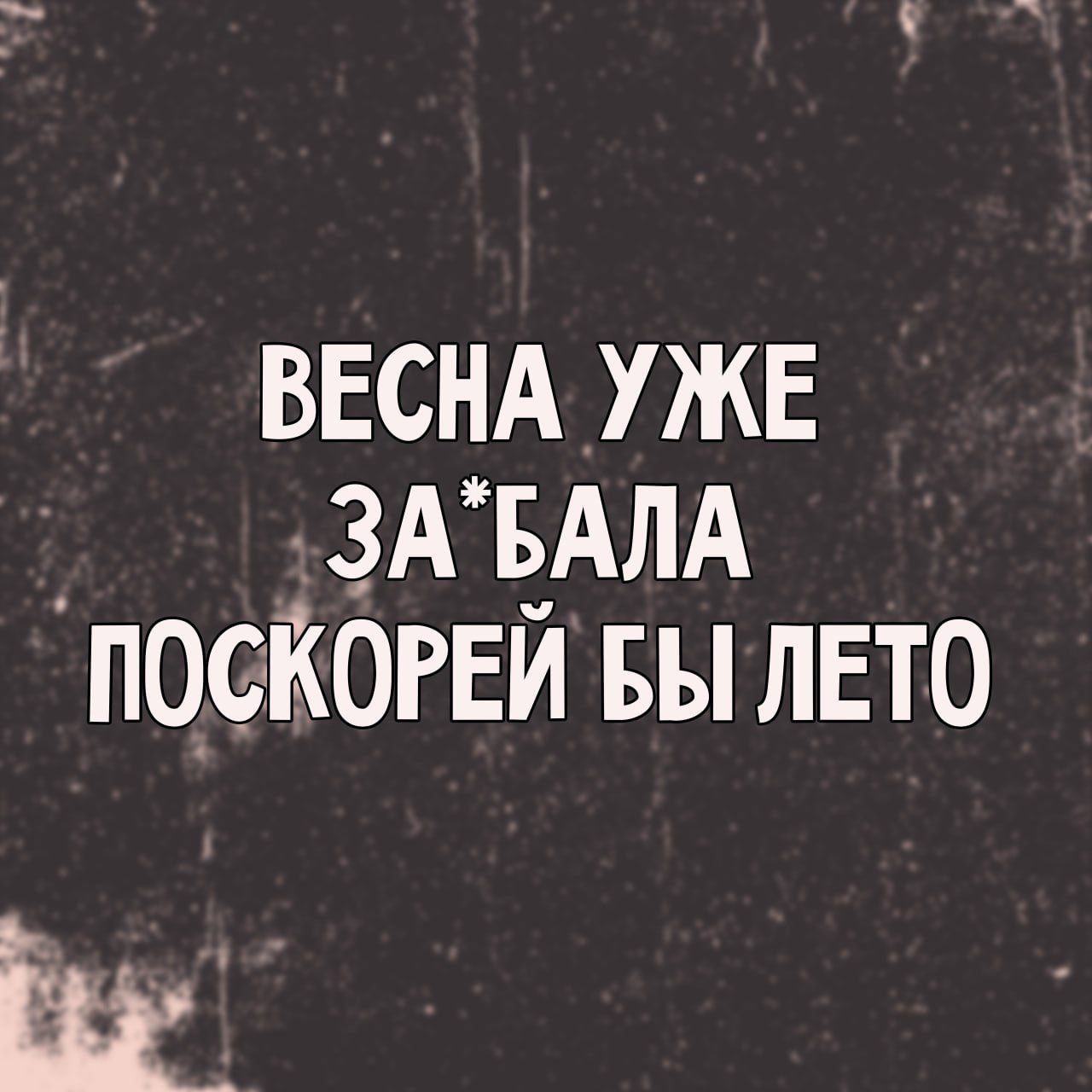 Весна уже за*бала поскорей бы лето