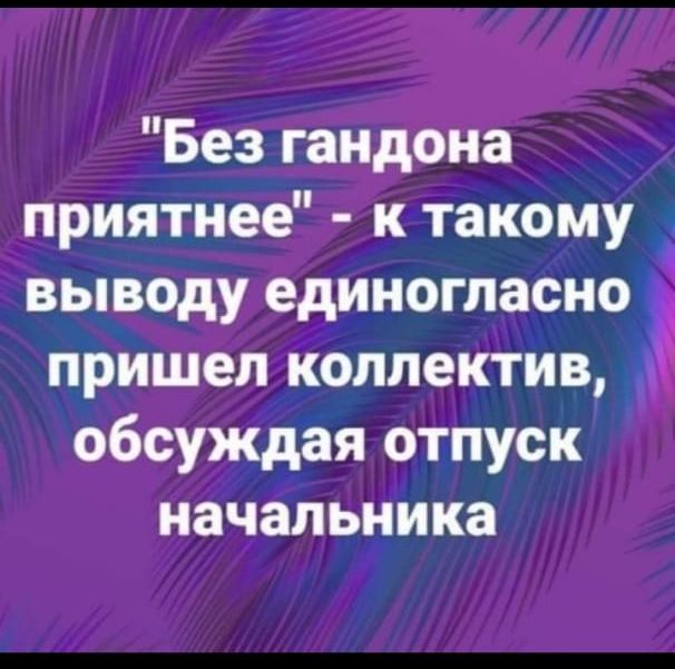 Без гандона приятнее к такому выводу единогласно пришел коллектив обсуждая отпуск начальника