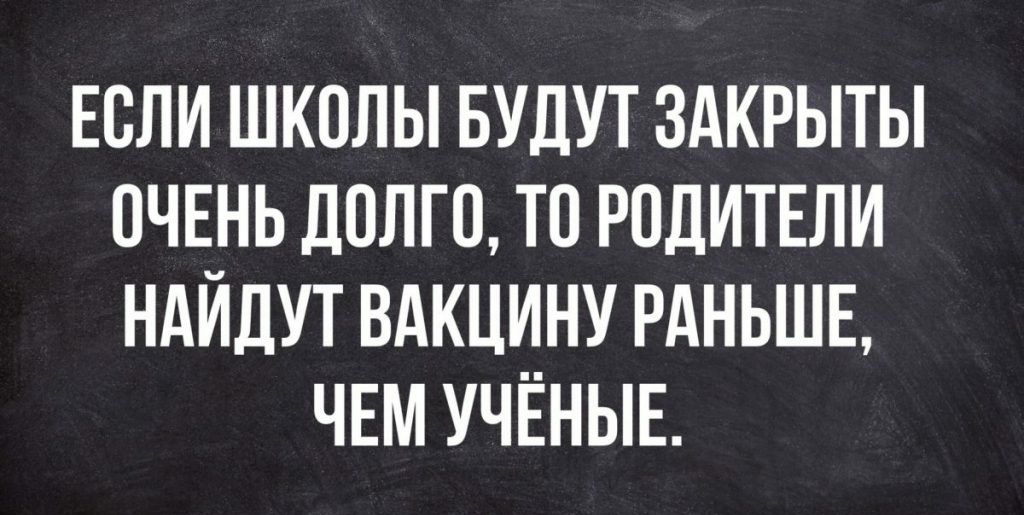ЕСЛИ ШКОЛЫ БУДУТ ЗАКРЫТЫ ОЧЕНЬ ДОЛГО ТП РОДИТЕЛИ НАЙДУТ ВАКЦИНУ РАНЬШЕ ЧЕМ УЧЁНЫЕ