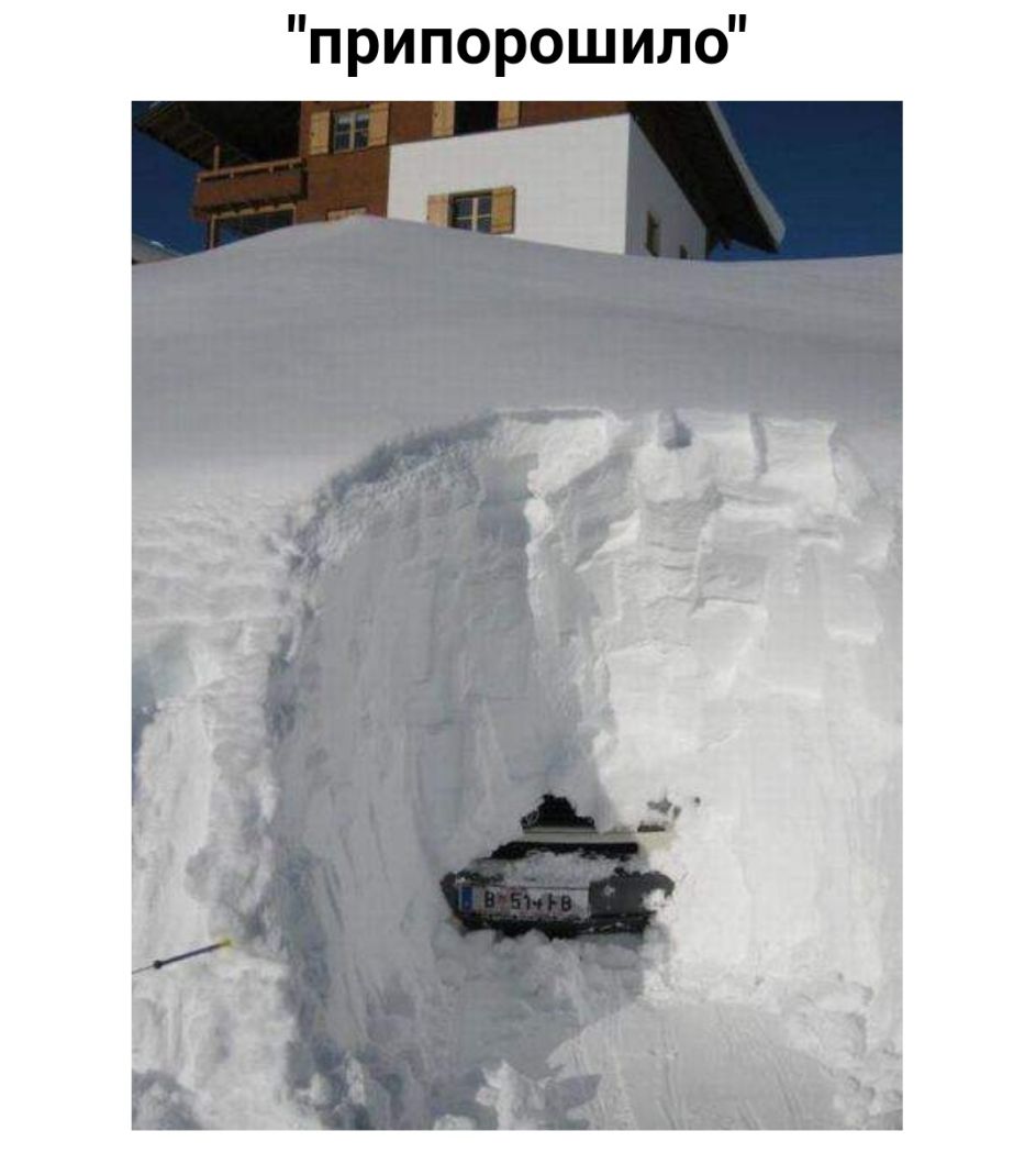 припорошило