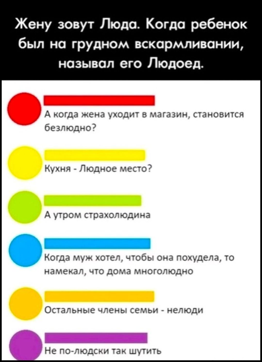 Жену зовут Люди Когда ребенок был на грудном вскармливании называл его Людоед А когдз щена над 5 идти м зиовикя бгэюдно и Людное чего А урок ралодюдина когда муж хо ч оон она похудела чо на мена що доча огододо ОКГдЛпнье чны сеты нгюди Не Потсдам тзи щуп