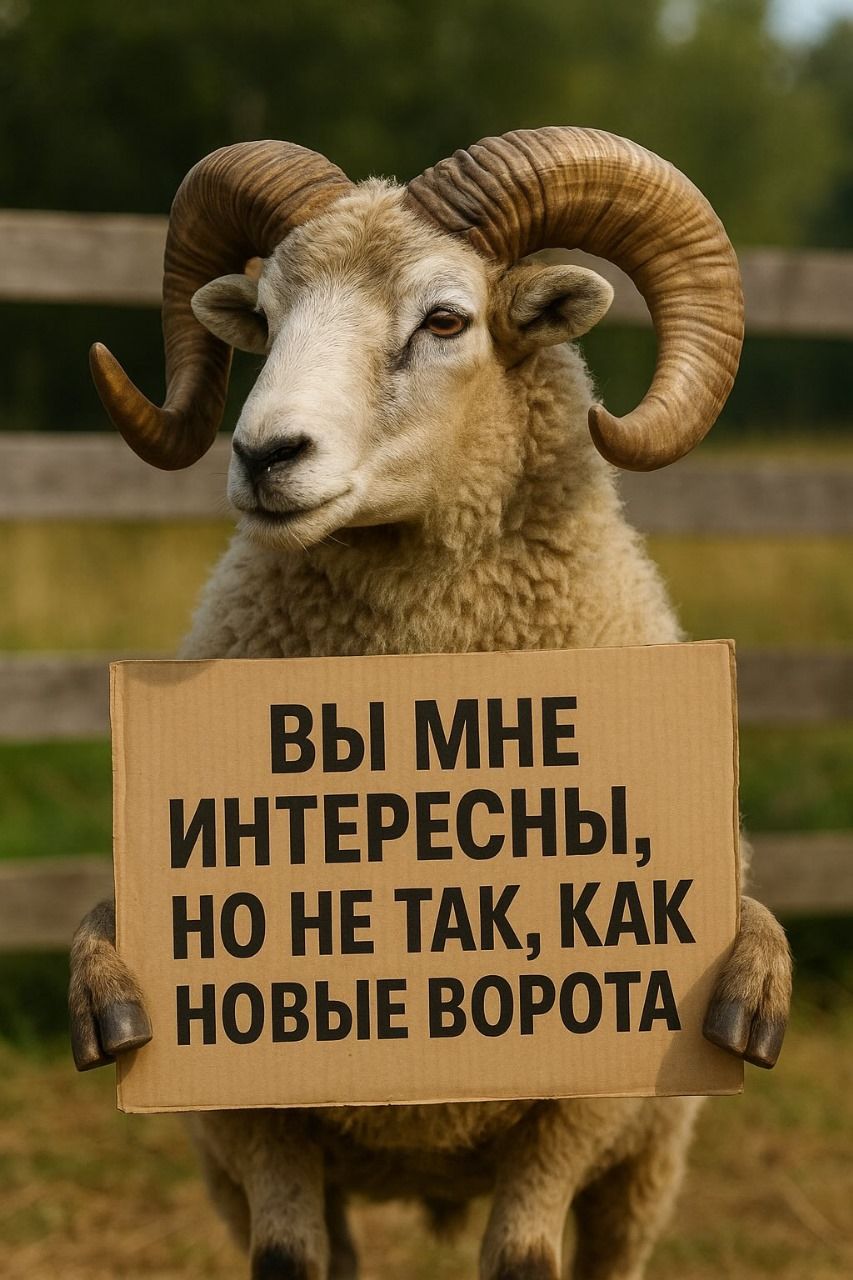 ВЫ МНЕ ИНТЕРЕСНЫ, НО НЕ ТАК, КАК НОВЫЕ ВОРОТА
